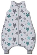 Sac de dormit cu picioare pentru copii 6-18 luni Kidizi All Mint Stars 1 tog, mansete transformabile in soseta
