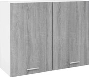 vidaXL Dulap suspendat “Lyon”, gri sonoma, 80x31x60 cm, lemn prelucrat