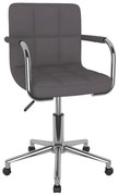 vidaXL Scaun de bucătărie pivotant, gri taupe, material textil