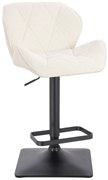 HR111KW Scaun Crem Boucle cu Bază Neagră