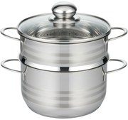 Elo 22724 Oală cu capac de abur din oțelinoxidabil Brillant 24 cm, 2,9/5,6 l, 24 cm