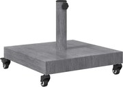 vidaXL Bază pentru umbrelă Aspect de lemn gri închis 45 x 45 x 31,5 cm