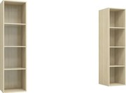 vidaXL Dulapuri TV suspendate 2 buc, stejar sonoma, lemn prelucrat