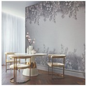 Tapet Trailing Magnolia, Mist Grey Luxury Floral Paperweave, 1838 Wallcoverings, 5.2mp / rola