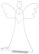 Decorațiune luminoasă de Crăciun Înger cu aureolă, 36 x 44 cm, 35 LED-uri