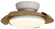 Lustra LED cu Ventilator si telecomanda ALOHA lemn/alb