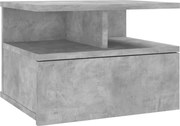 vidaXL Noptieră suspendată, gri beton, 40x31x27 cm, lemn prelucrat