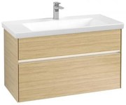 Set mobilier 95.4cm Villeroy&amp;Boch Collaro Nordic Oak, cu lavoar Subway 2.0, C011L0VJ+7175A101