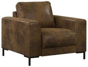 Fotoliu maro cu tapițerie din imitație de piele Lofty Lilly – Miuform