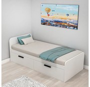 Pat de o persoană 90 cm Newslet (alb). 1107684