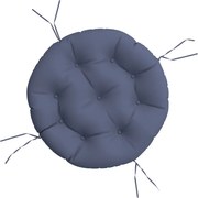 vidaXL Pernă rotundă, bleumarin, Ø 60 x11 cm, țesătură Oxford