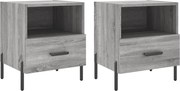 vidaXL Noptiere, 2 buc., gri sonoma, 40x35x47,5 cm, lemn compozit
