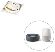 Spot inteligent încastrat alb fără cadru inclusiv Wi-Fi GU10 - Oneon 1
