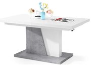 Măsuță de cafea pliabilă cu blat rabatabil NINO alb/gri