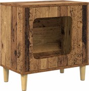 vidaXL Casa pentru pisici Lemn vechi 51 x 30 x 52 cm Lemn compozit