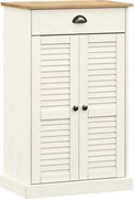 vidaXL Dulap de pantofi VIGO, alb, 60x35x96 cm, lemn masiv de pin