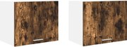 vidaXL Dulap suspendat 2 pcs Stejar afumat și alb 50 x 31 x 40 cm
