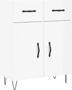 vidaXL Dulap, alb extralucios, 69,5x34x90 cm, lemn compozit