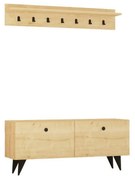 Cuier de perete cu dulap de pantofi Rupa Oak