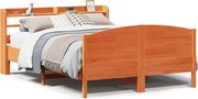vidaXL Cadru de pat fără saltea, maro ceruit 140x200 cm lemn masiv pin