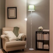 Lampadar Brilagi CERIA 2 în 1 1xE27/100W/230V + 1xE14/25W alb/verde