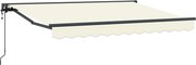 vidaXL Cort electric retractabil Crem 2,5 x 2 m