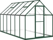vidaXL Sere cu cadru de bază, verde, 334x169x195 cm, aluminiu