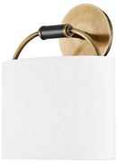 Aplica de perete LUX, Textil, Alb, Pete