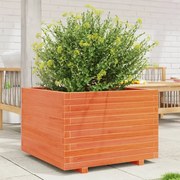 vidaXL Jardinieră grădină, maro ceruit, 70x70x49,5 cm, lemn masiv pin