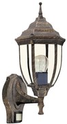 Aplica de perete exterior cu senzor, IP43, up light, auriu antic Nizza 8458 RX
