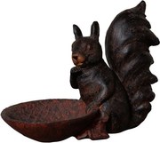 Tăviță decorativă veveriță, din rășină, finisaj maro antichizat, 25x14x19 cm, "Écureuil"