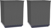 vidaXL Jardiniere, 2 buc., negru, 30x30x37 cm, polipropilenă