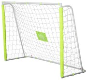 HOMCOM Poartă de Fotbal pentru Adulți și Copii, din PE, Metal și Oxford, Rezistentă la Intemperii, 186x62x123cm, Alb/Galben | Aosom Romania