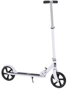 HOMCOM Trotinetă Pliabilă, Ghidon Reglabil pe 4 Nivele, Sistem de Frânare în Spate pentru Copii și Adolescenți, Greutate Max. 100 kg, Dim. 88L x 37l x 75-100H cm, Alb | Aosom Romania