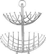 Coș cu fructe metalic, 40 cm, 2 niveluri