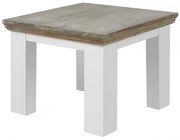 Masuta de cafea patrata din lemn 60x60x45 cm gri/alb