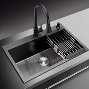 Chiuveta Bucatarie Profesionala , Inox,HS GRI-NEGRU, 68X45 CM
