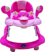 Premergator reglabil in 3 trepte NOVOKIDS™ Baby C, cu melodii, roti silentioase din silicon, Ratusca, Pliabil, Roz