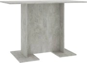 vidaXL Masă de bucătărie, gri beton, 110x60x75 cm, lemn prelucrat