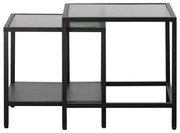 Măsuțe auxiliare 2 buc. din sticlă 50x50 cm Bronco – Unique Furniture