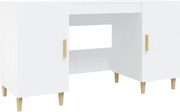 vidaXL Birou, alb, 140x50x75 cm, lemn compozit