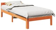 vidaXL Cadru de pat fără saltea maro ceruit 80x200 cm lemn masiv pin