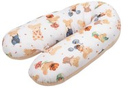 Perna gravide 3 in 1 cu husa detasabila din bumbac 100% Kidizi Lena, lungime 160 cm, Mice