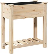 vidaXL Vază pentru Grădină Bej 71 x 37 x 76,5 cm Lemn de Brad Solid