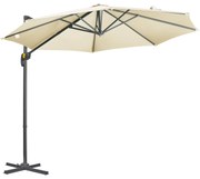 Outsunny Umbrelă Solară Înclinabilă și Rotativă 360°, Ø293x248cm, Crem | Aosom Romania