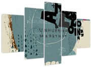 Tablou - Flying balon cu curcubeu (150x105 cm)