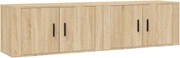 vidaXL Dulapuri TV montate pe perete 2 buc stejar sonoma 80x34,5x40 cm