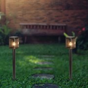 Lampă solară LED exterior cu senzor, 2,5W, 3,7V, 3000K, IP54, 2000 mAh, negru