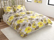 Lenjerie de pat din microfibra FEONELLE galben-gri Dimensiune lenjerie de pat: 70 x 90 cm | 140 x 220 cm