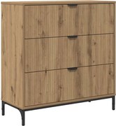 vidaXL Bufet Stejar Artizanal 79,5 x 33 x 82 cm Lemn compozit